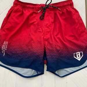 Red and Blue Baseball Lifestyle 101 Shorts